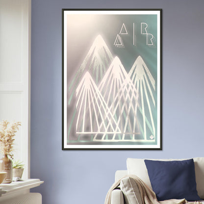 A I R | METAL FRAMED Poster | Premium Quality | Matte | 200 GSM | Mountains | Alps | Sun | Save your precious time hunting down the right frame for your art work - with this one your art arrives at your home with the perfectly fitted quality frame! Our durable and sleek black aluminum frame stands out with a clean and polished finish. Our heavier-weight, white, premium matte paper has a natural, smooth uncoated finish that feels luxurious to the touch.