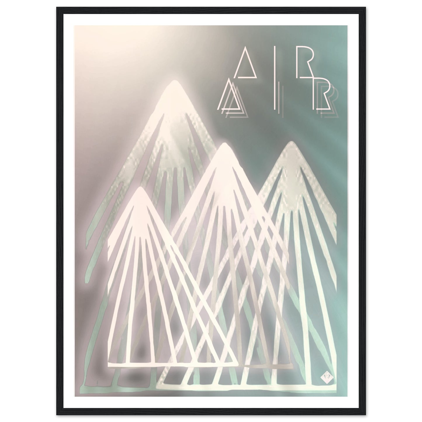 A I R | PREMIUM POSTER IN WOODEN FRAME | Premium Quality | Matte | 200 GSM | Mountains | Snowboard | Ski | Save your precious time hunting down the right frame for your art work - with this one your art arrives at your home with the perfectly fitted quality frame! Our wooden framed posters are the perfect combination of sleek and sturdy. Our heavier-weight, white, premium matte paper has a natural, smooth uncoated finish that feels luxurious to the touch.