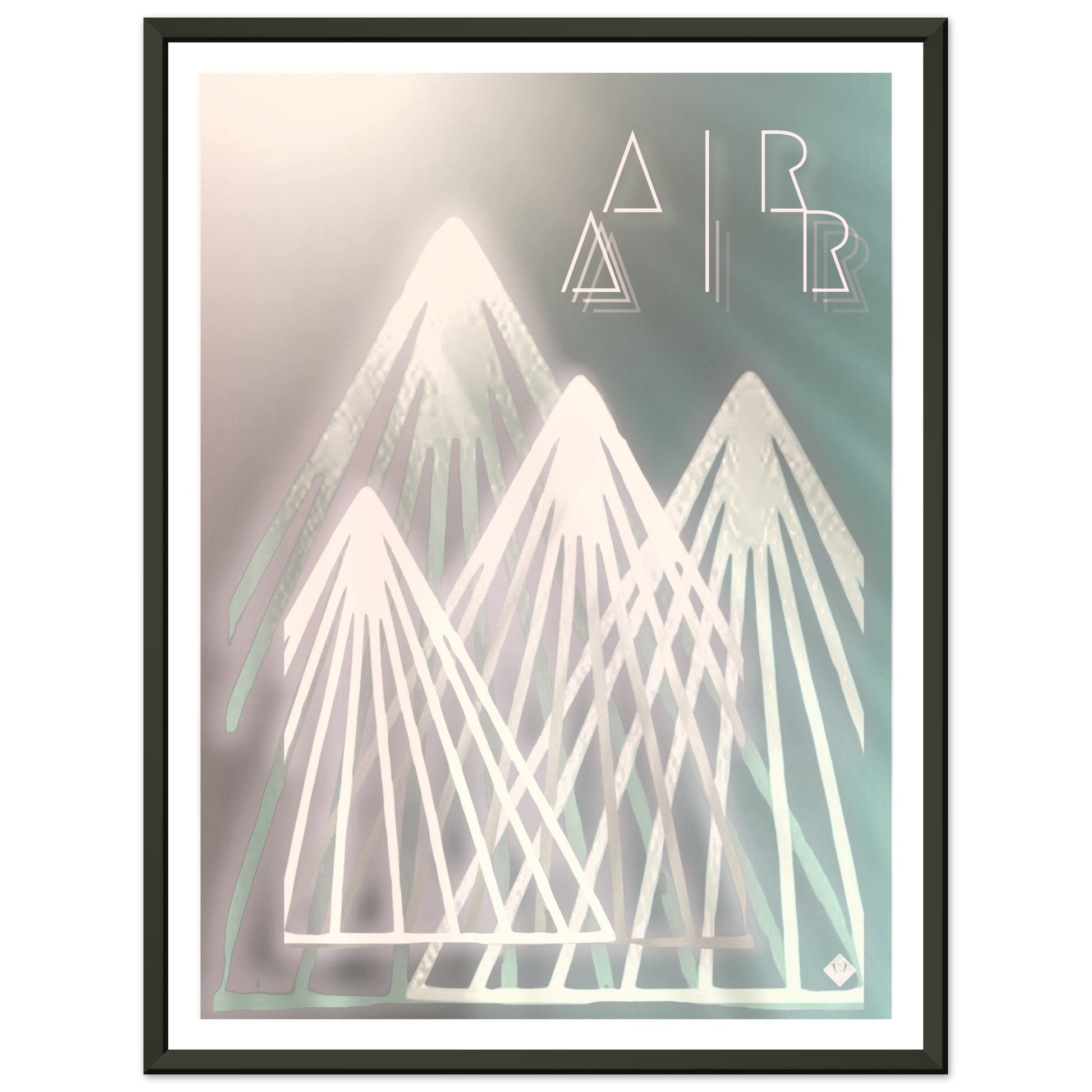 A I R | METAL FRAMED Poster | Premium Quality | Matte | 200 GSM | Mountains | Alps | Sun | Save your precious time hunting down the right frame for your art work - with this one your art arrives at your home with the perfectly fitted quality frame! Our durable and sleek black aluminum frame stands out with a clean and polished finish. Our heavier-weight, white, premium matte paper has a natural, smooth uncoated finish that feels luxurious to the touch.