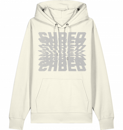 SKATEBOARD SNOWBOARD SURF EMO HOODIE PREMIUM ORGANIC COTTON LARGE PRINT 'SHRED'