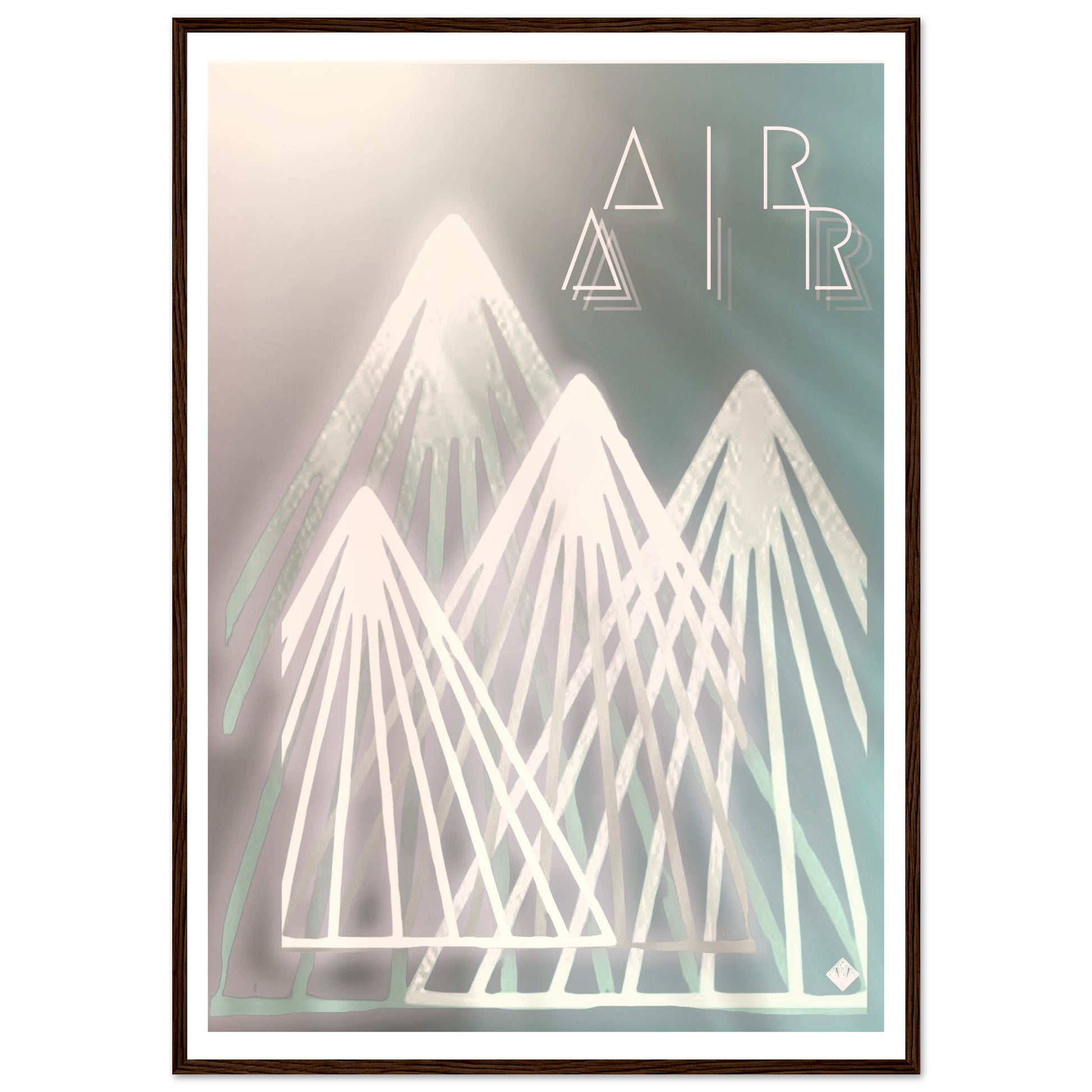 A I R | PREMIUM POSTER IN WOODEN FRAME | Premium Quality | Matte | 200 GSM | Mountains | Snowboard | Ski | Save your precious time hunting down the right frame for your art work - with this one your art arrives at your home with the perfectly fitted quality frame! Our wooden framed posters are the perfect combination of sleek and sturdy. Our heavier-weight, white, premium matte paper has a natural, smooth uncoated finish that feels luxurious to the touch.