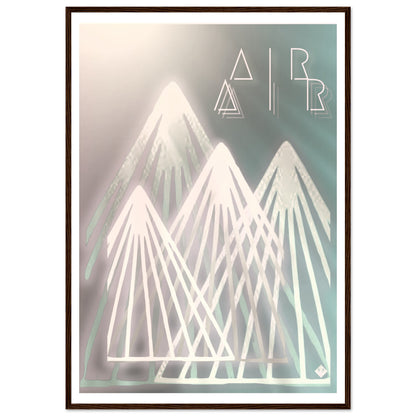 A I R | PREMIUM POSTER IN WOODEN FRAME | Premium Quality | Matte | 200 GSM | Mountains | Snowboard | Ski | Save your precious time hunting down the right frame for your art work - with this one your art arrives at your home with the perfectly fitted quality frame! Our wooden framed posters are the perfect combination of sleek and sturdy. Our heavier-weight, white, premium matte paper has a natural, smooth uncoated finish that feels luxurious to the touch.