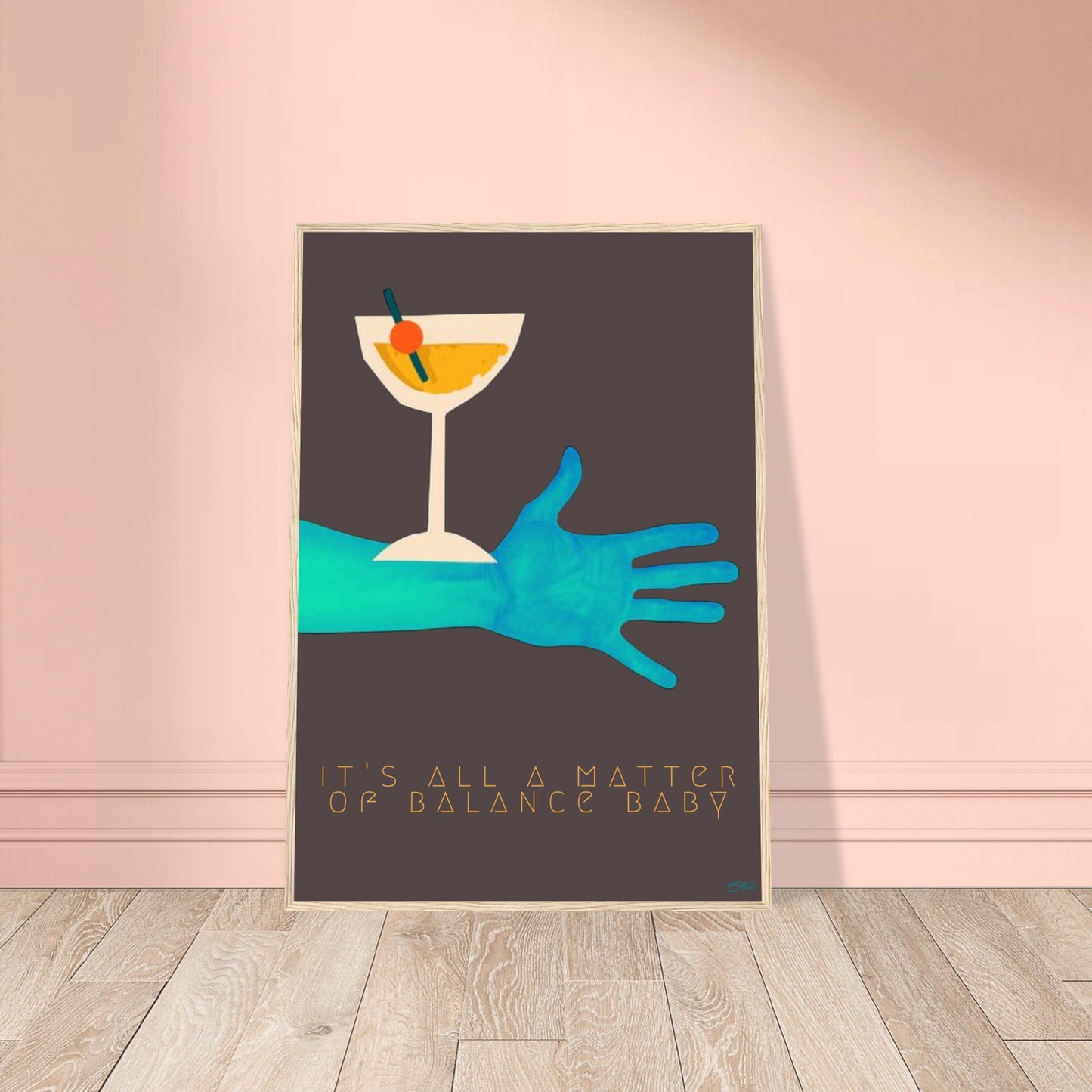 BALANCE BABY | PREMIUM POSTER IN WOODEN FRAME