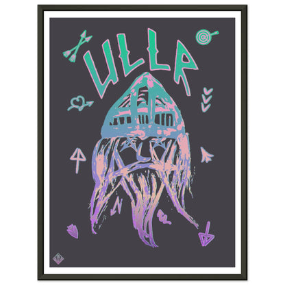 ULLR | METAL FRAMED Poster | Premium Quality | Matte | 200 GSM | God of Snow | Save your precious time hunting down the right frame for your art work - with this one your art arrives at your home with the perfectly fitted quality frame! The poster is made on our heavier-weight white premium matte paper that feels luxurious | frames 20 mm thick and 10 mm wide | shatterproof, transparent plexiglass | 200 gsm paper weight | FSC-certified paper or equivalent certifications | robust packaging