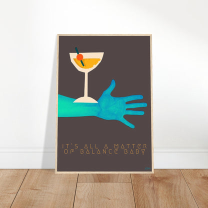 BALANCE BABY | PREMIUM POSTER IN WOODEN FRAME