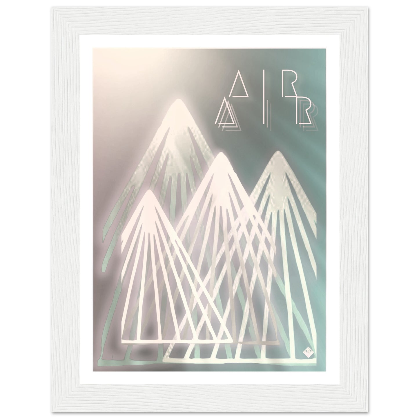 A I R | PREMIUM POSTER IN WOODEN FRAME | Premium Quality | Matte | 200 GSM | Mountains | Snowboard | Ski | Save your precious time hunting down the right frame for your art work - with this one your art arrives at your home with the perfectly fitted quality frame! Our wooden framed posters are the perfect combination of sleek and sturdy. Our heavier-weight, white, premium matte paper has a natural, smooth uncoated finish that feels luxurious to the touch.