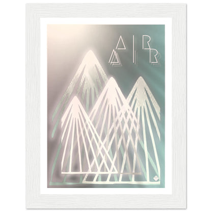 A I R | PREMIUM POSTER IN WOODEN FRAME | Premium Quality | Matte | 200 GSM | Mountains | Snowboard | Ski | Save your precious time hunting down the right frame for your art work - with this one your art arrives at your home with the perfectly fitted quality frame! Our wooden framed posters are the perfect combination of sleek and sturdy. Our heavier-weight, white, premium matte paper has a natural, smooth uncoated finish that feels luxurious to the touch.