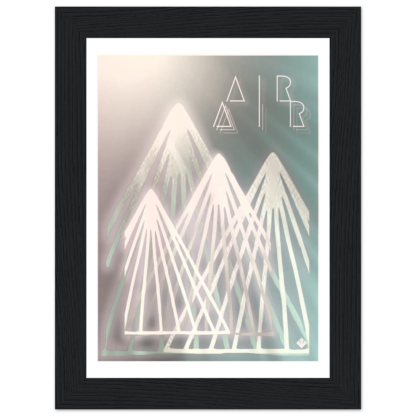 A I R | PREMIUM POSTER IN WOODEN FRAME | Premium Quality | Matte | 200 GSM | Mountains | Snowboard | Ski | Save your precious time hunting down the right frame for your art work - with this one your art arrives at your home with the perfectly fitted quality frame! Our wooden framed posters are the perfect combination of sleek and sturdy. Our heavier-weight, white, premium matte paper has a natural, smooth uncoated finish that feels luxurious to the touch.