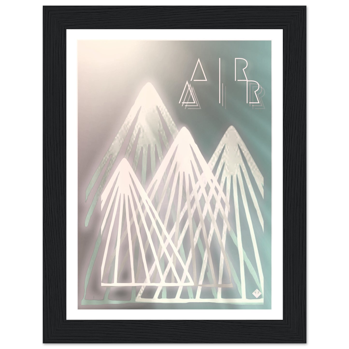 A I R | PREMIUM POSTER IN WOODEN FRAME | Premium Quality | Matte | 200 GSM | Mountains | Snowboard | Ski | Save your precious time hunting down the right frame for your art work - with this one your art arrives at your home with the perfectly fitted quality frame! Our wooden framed posters are the perfect combination of sleek and sturdy. Our heavier-weight, white, premium matte paper has a natural, smooth uncoated finish that feels luxurious to the touch.